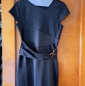 VENUS Black Asymmetrical Wrap Dr